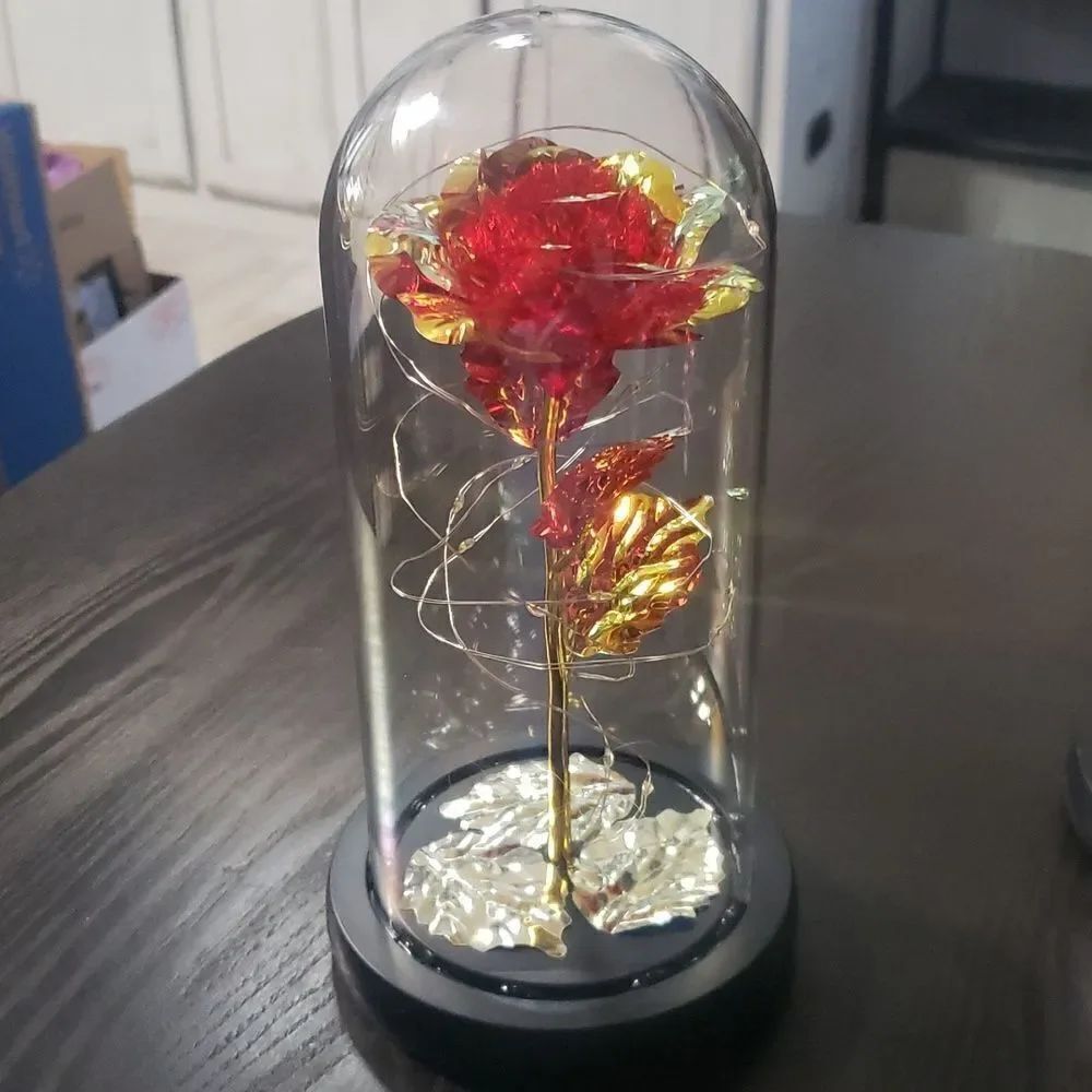 Enchanted LED Lighted Rose in Acrylic Dome - 5 Colors Available - Picture 4 of 9